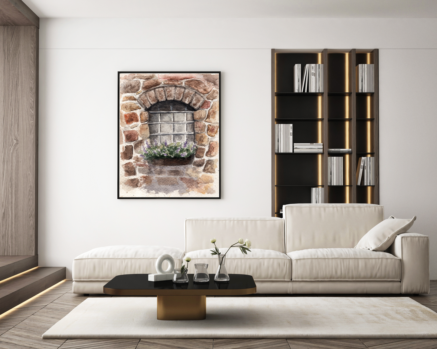 Old World Window - Watercolor Print