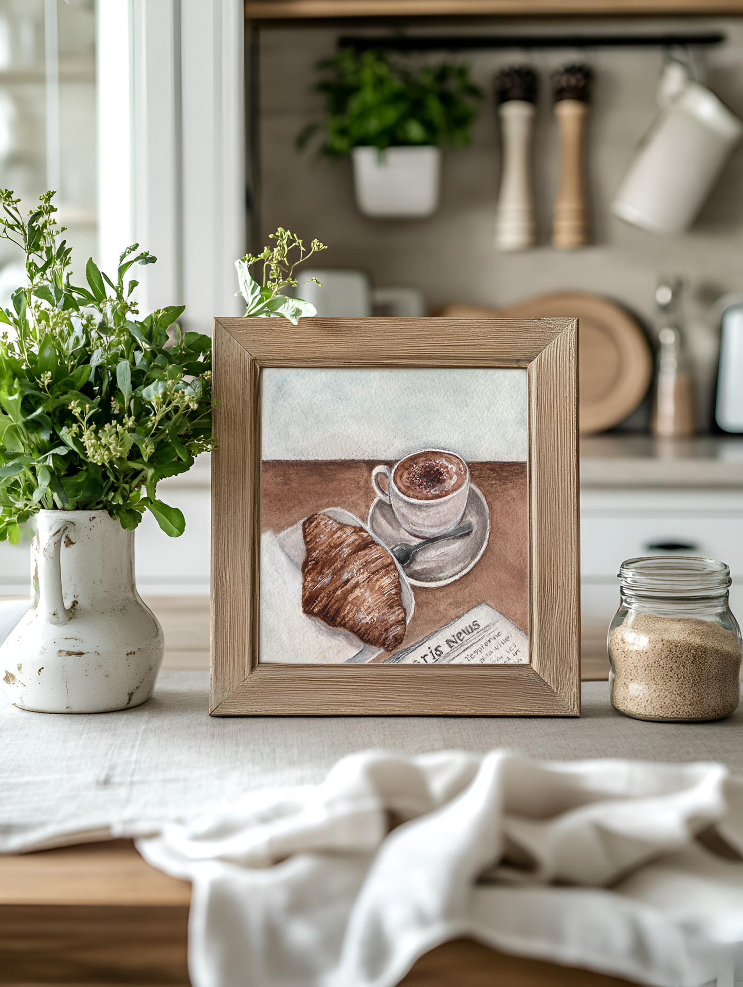 Paris Cafe Watercolor Print