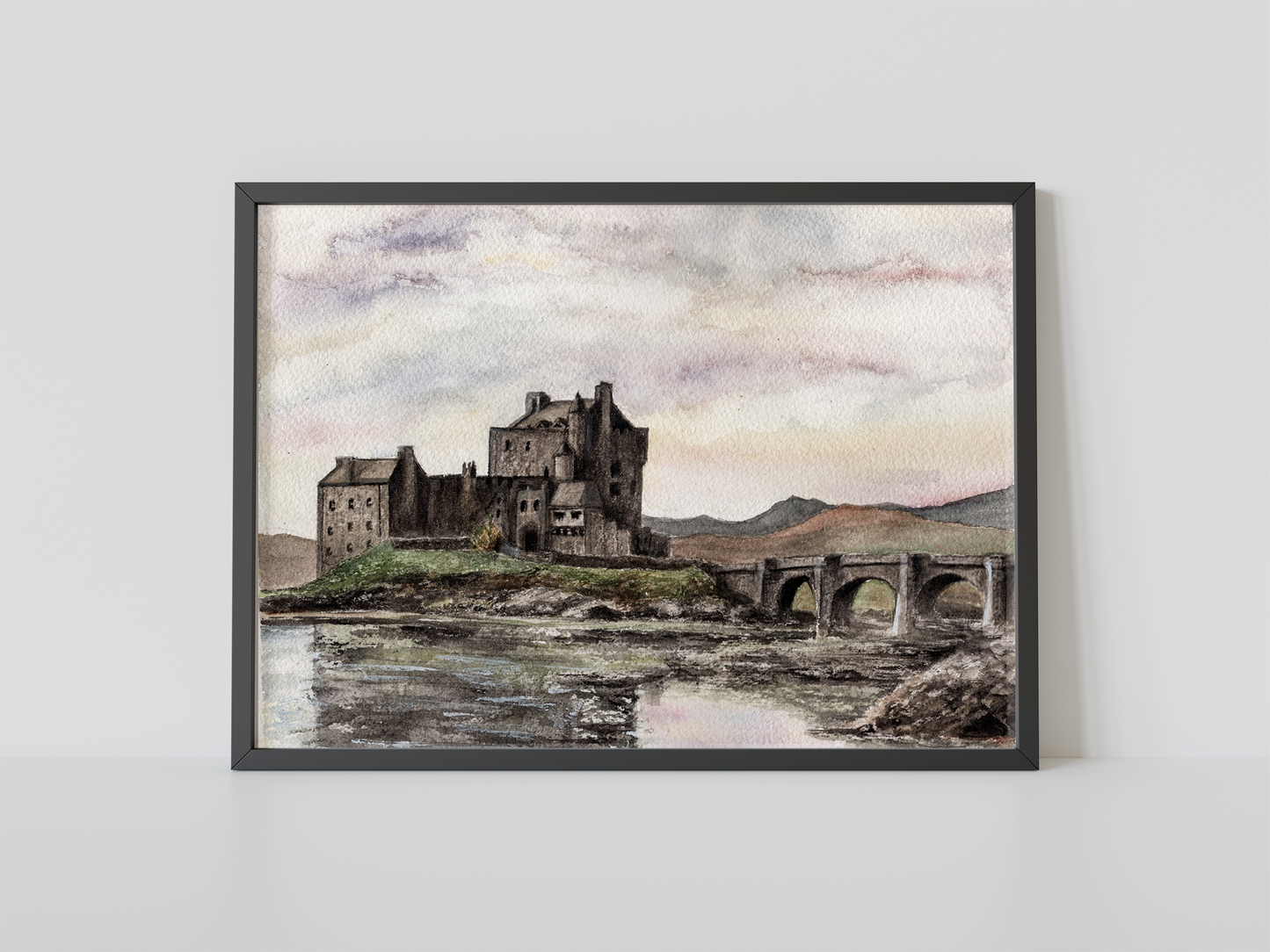 Eilean Donan Castle Scotland - Original Watercolor Painting