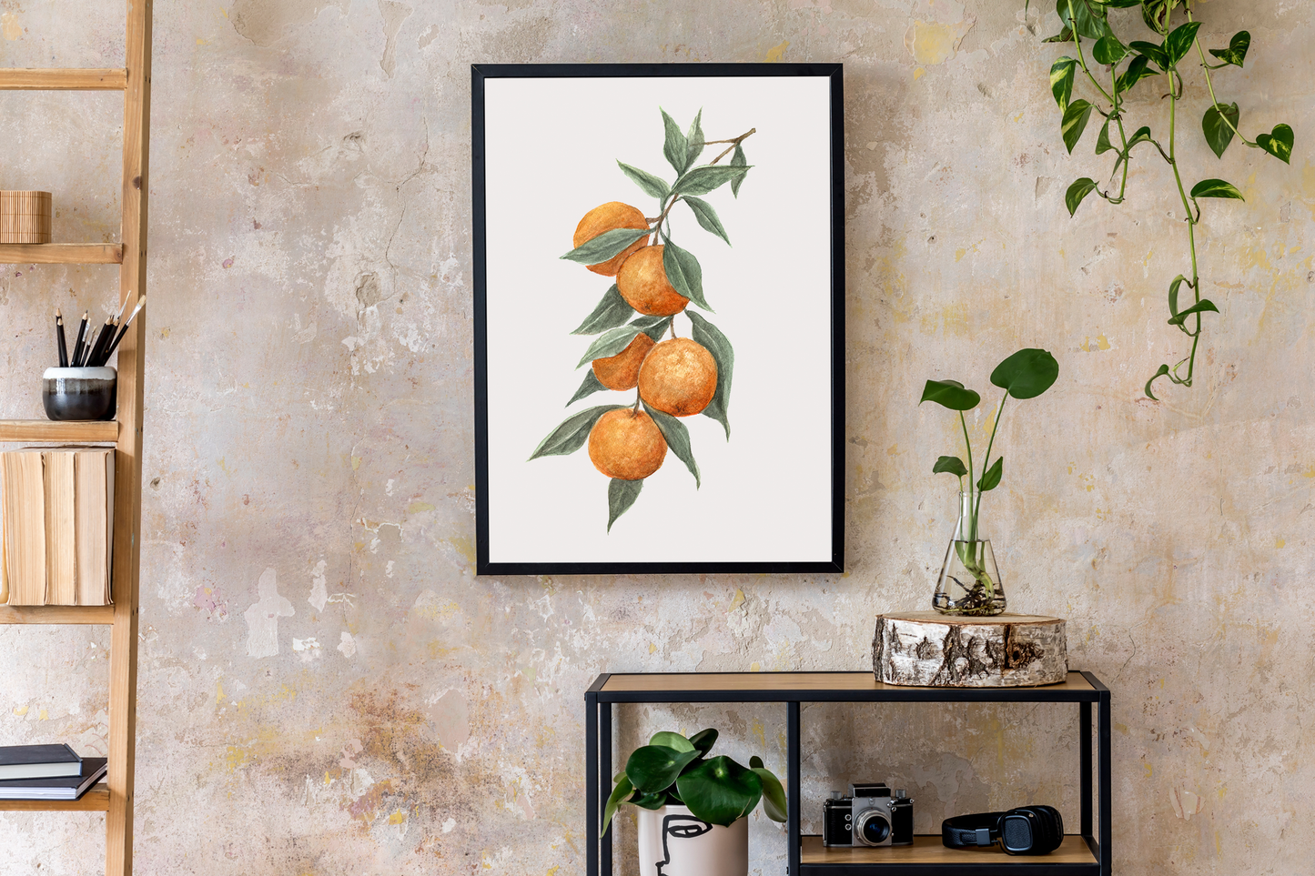 Clementine Branch - Watercolor Print