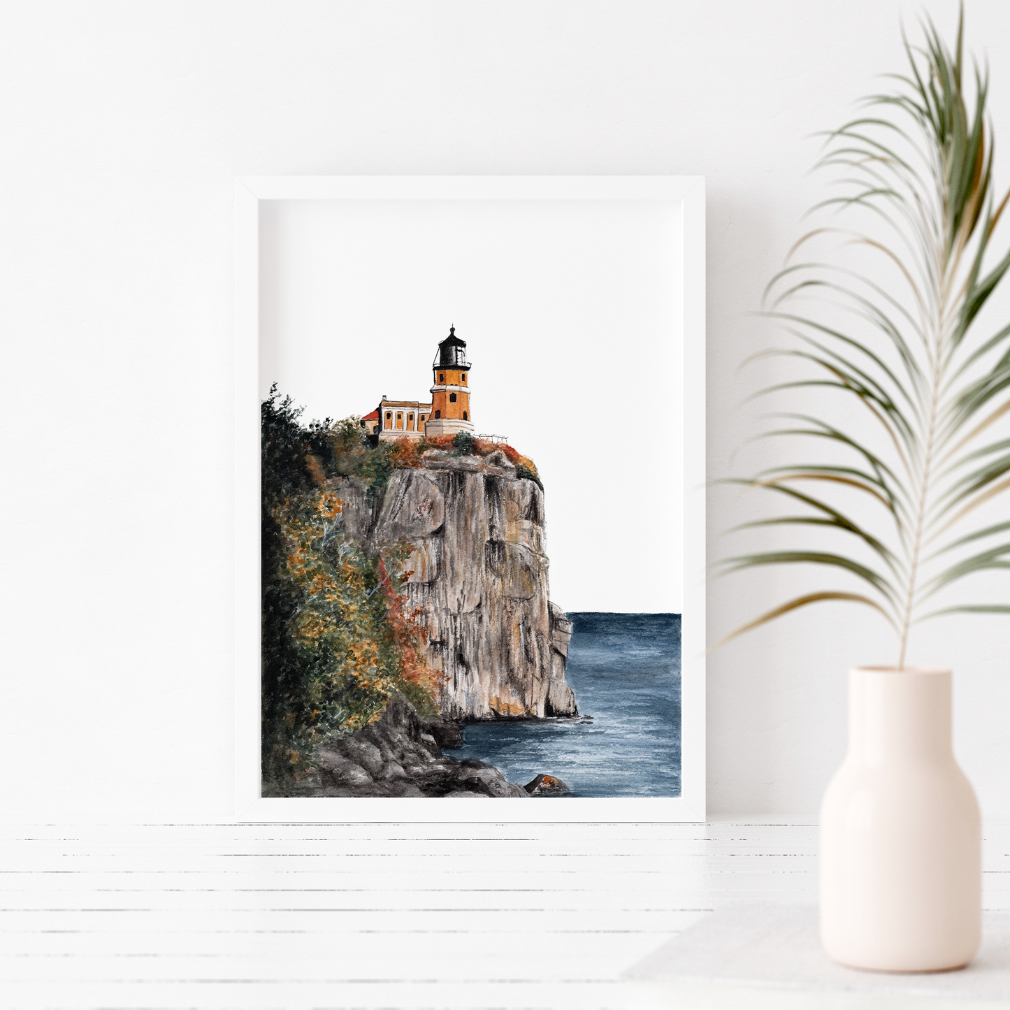 Split Rock Lighthouse Original Watercolor Painting