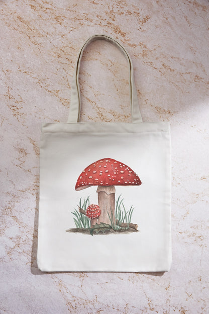Canvas Tote Bag - Toadstool Mushroom