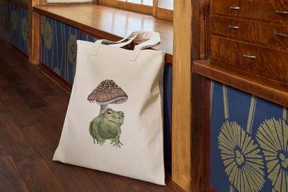 Canvas Tote Bag - Frog/Mushroom