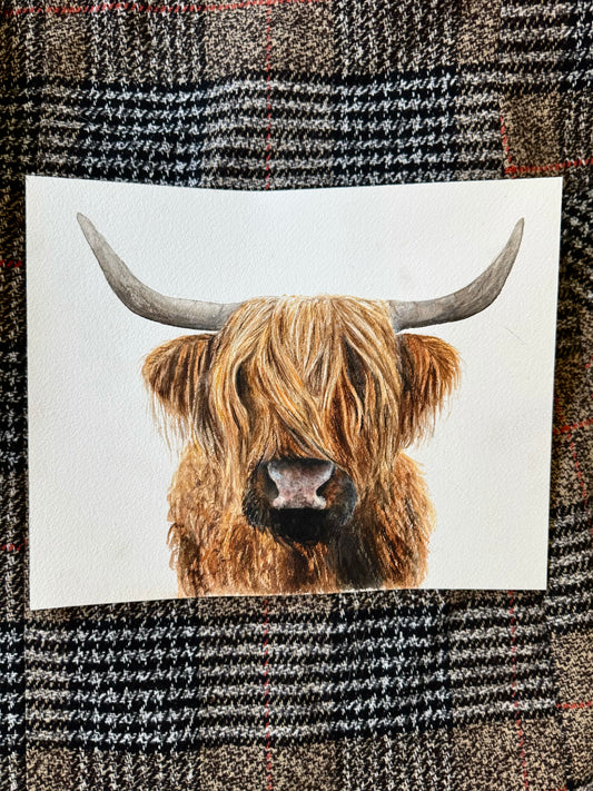 Highland Cow – Original Watercolor Painting