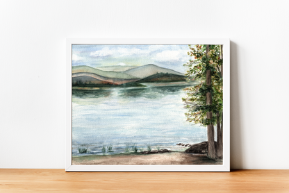 Lake Champlain in Autumn – Original 9x12 Watercolor Painting