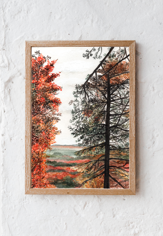 Autumnal Viewpoint - Watercolor Art Print