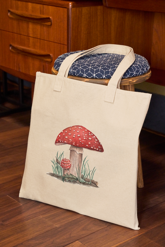 Canvas Tote Bag - Toadstool Mushroom