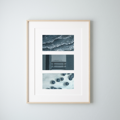 Blue, Interrupted - Oil Art Print