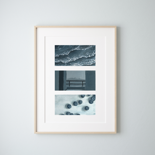 Blue, Interrupted - Oil Art Print