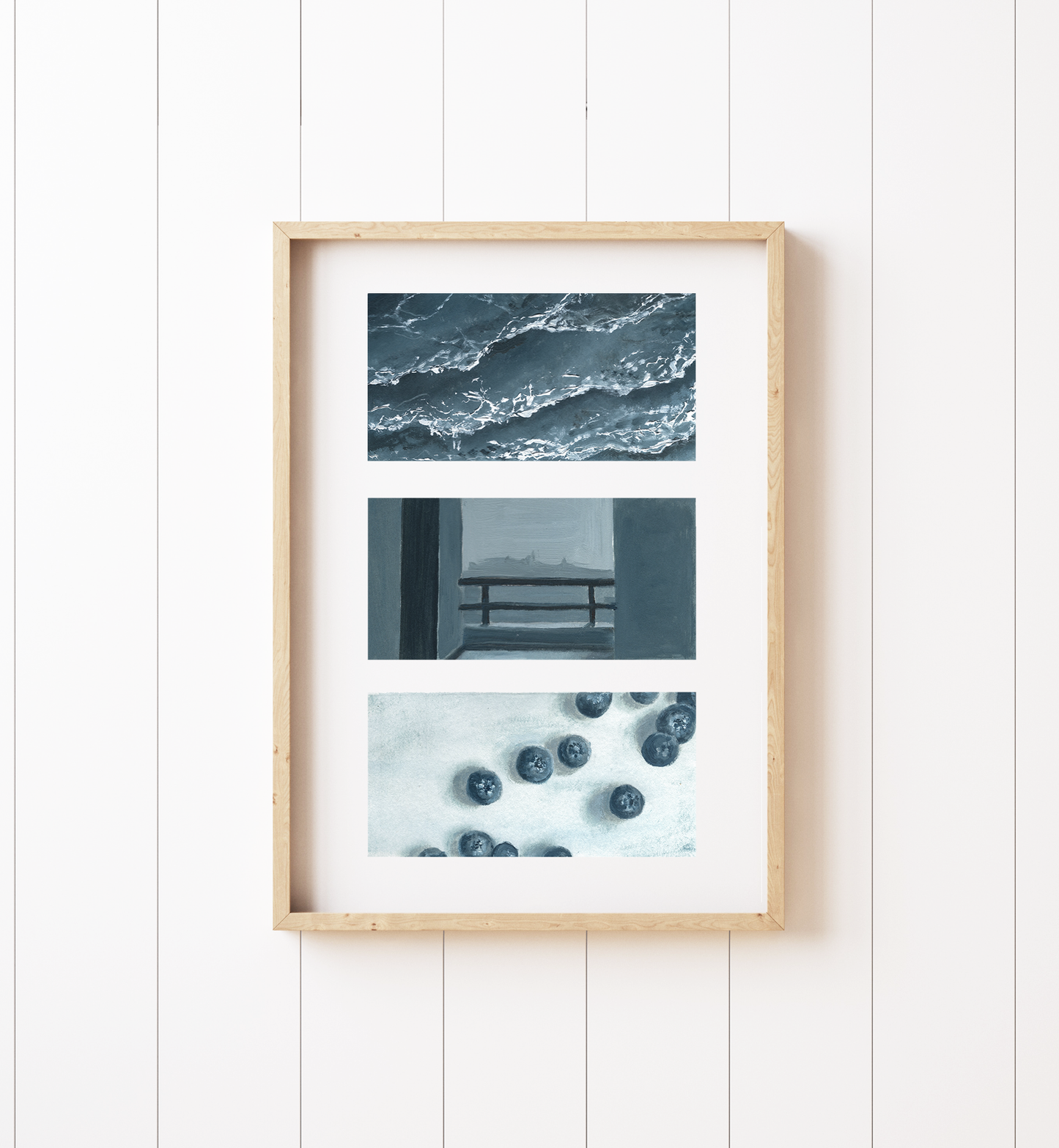 Blue, Interrupted - Oil Art Print