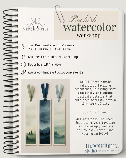 Watercolor Workshop - Moody Bookmarks