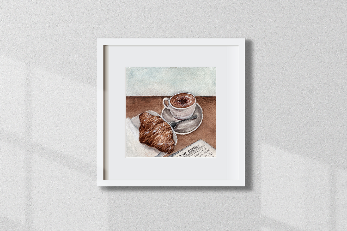 Paris Cafe Watercolor Print