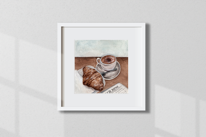 Paris Cafe Watercolor Print