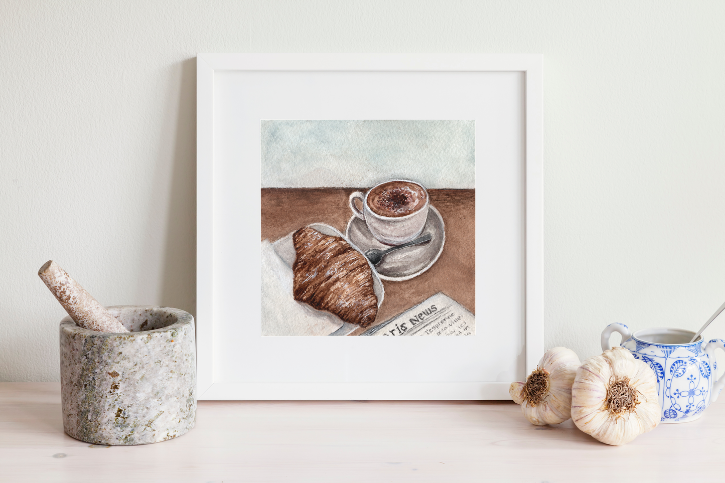 Paris Cafe Watercolor Print