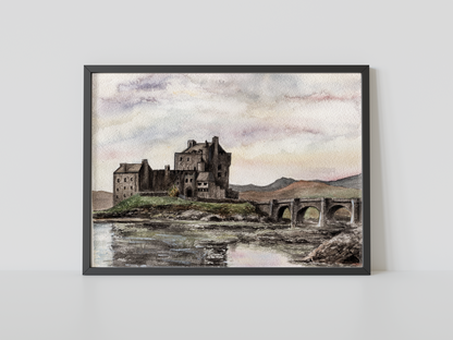 Eilean Donan Castle Scotland  - Original Watercolor Painting