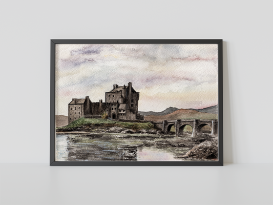 Eilean Donan Castle Scotland  - Original Watercolor Painting