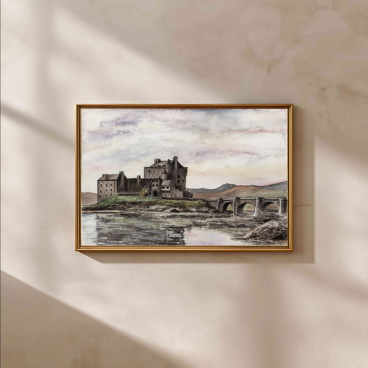 Eilean Donan Castle - Scotland Castle Watercolor