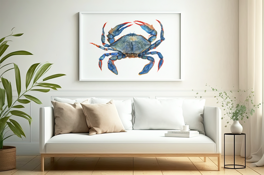 Blue Crab - Watercolor Print