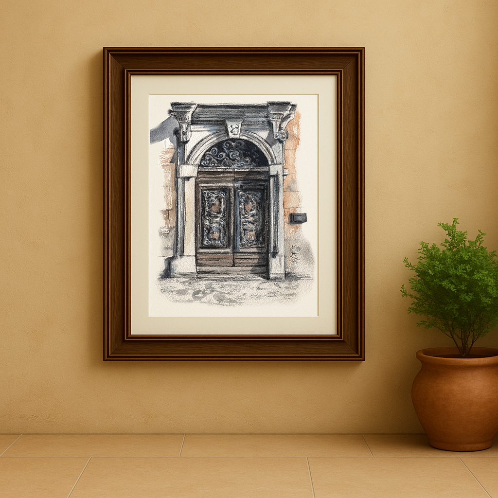 The Artisan's Door - Watercolor Print