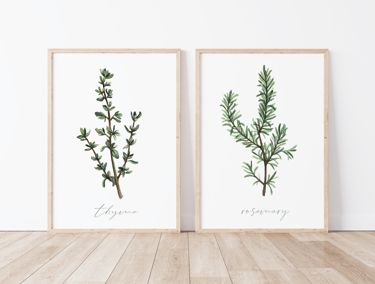 Herbs Watercolor Prints - 2 Piece Set