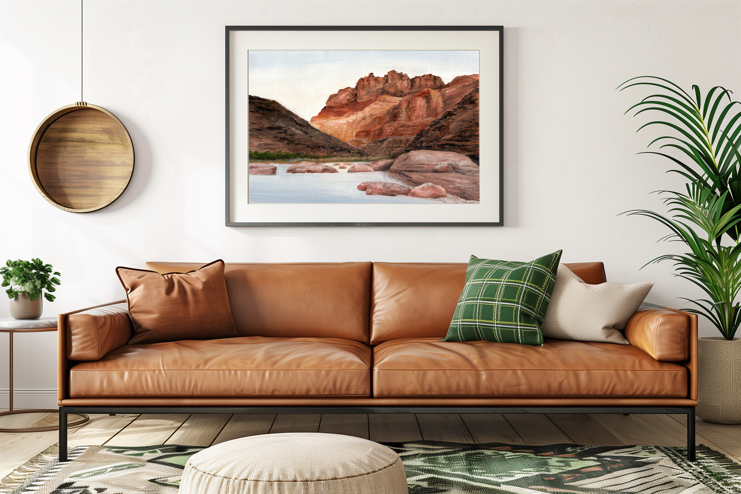 Horseshoe Bend Desert Landscape Oil Painting