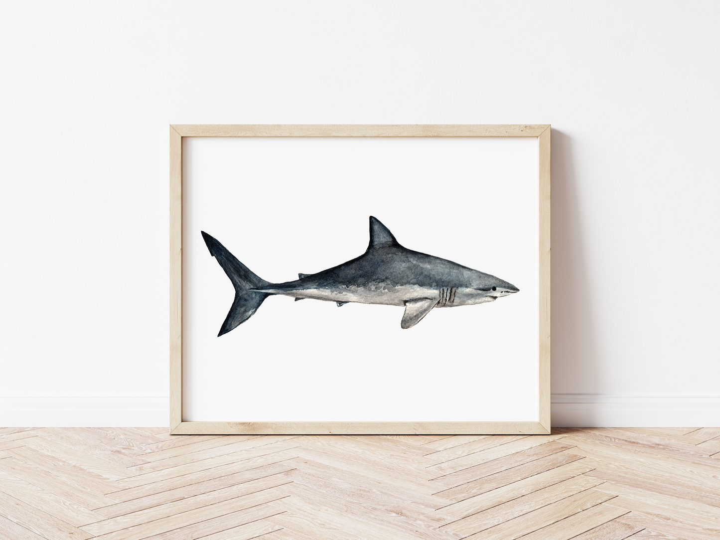 Mako Shark Watercolor Print