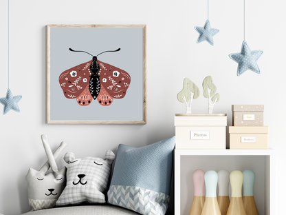 Boho Moth Print