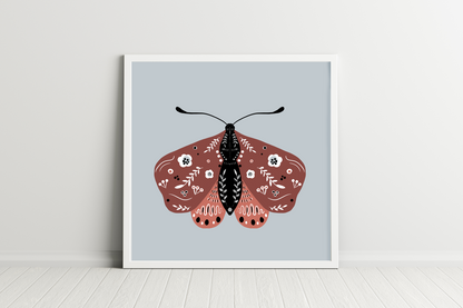 Boho Moth Print