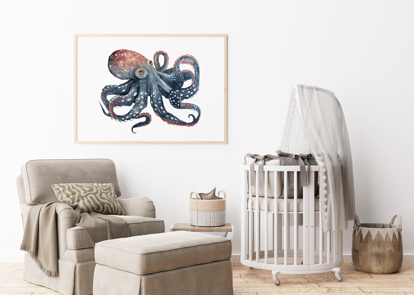 Octopus Watercolor Print