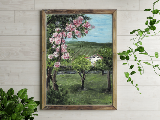 Portugal Villa Oil Painting
