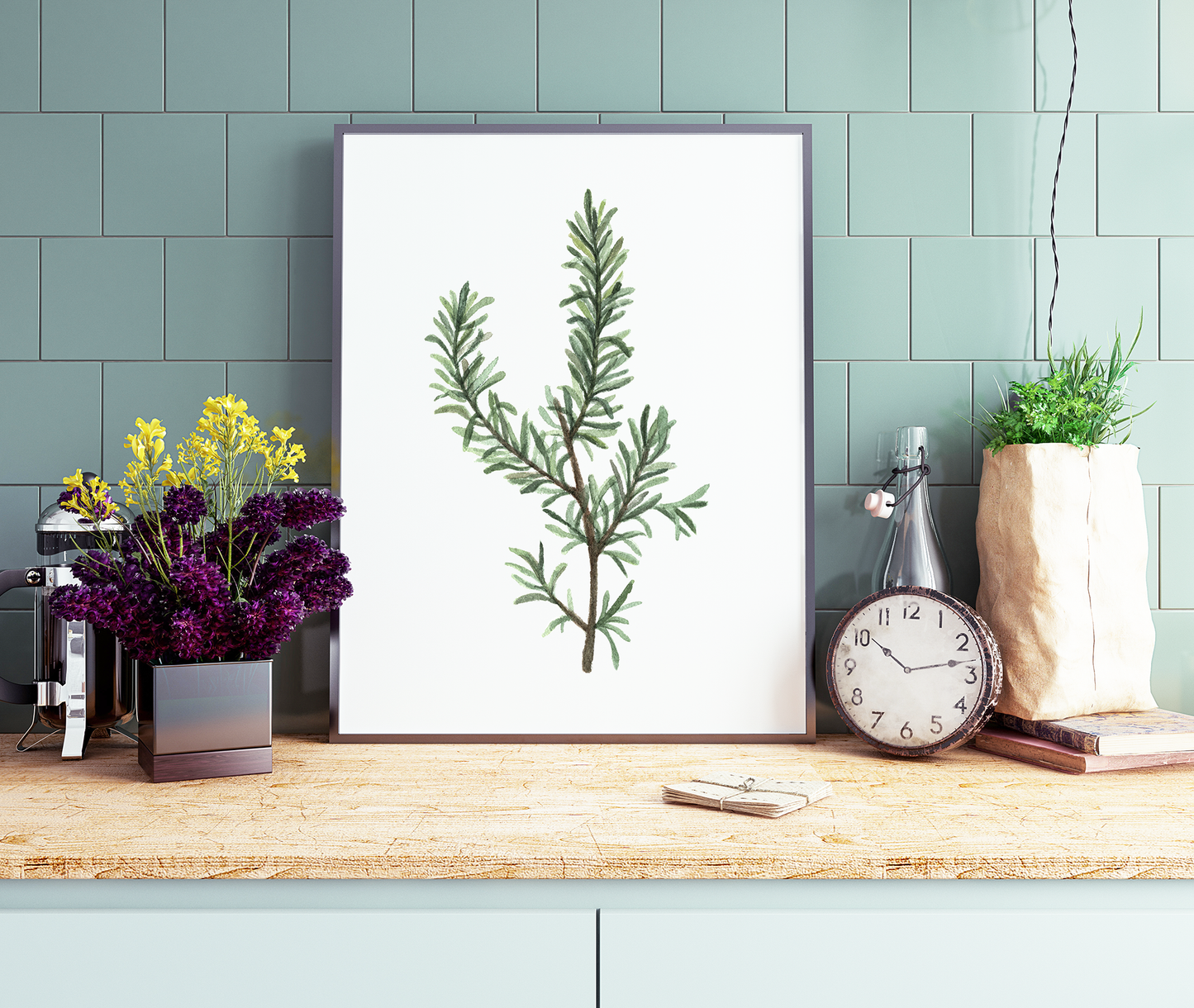 Rosemary Watercolor Print