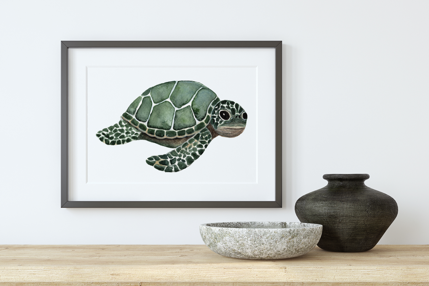 Baby Sea Turtle - Watercolor Print