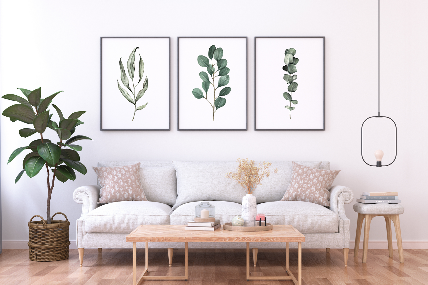 Eucalyptus Leaves - 3 Piece Set - Watercolor Prints