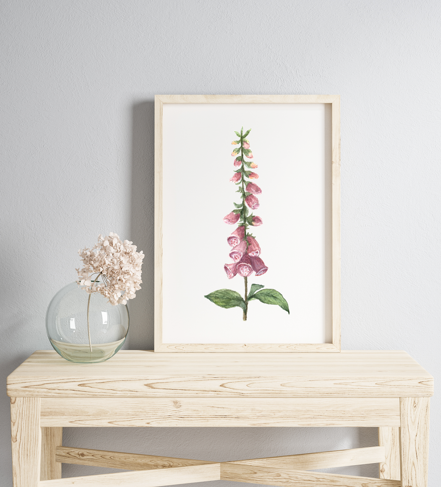 Foxglove Stem - Watercolor Print