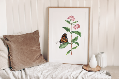 Monarch Butterfly - Watercolor Print