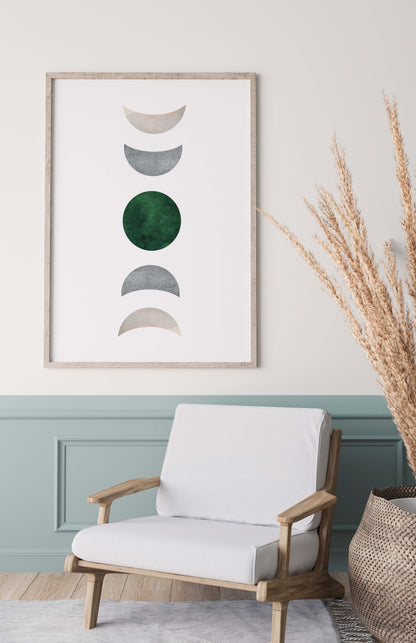 Abstract Moon - Minimalist Art