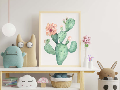 Prickly Pear Cactus | Watercolor Art Print