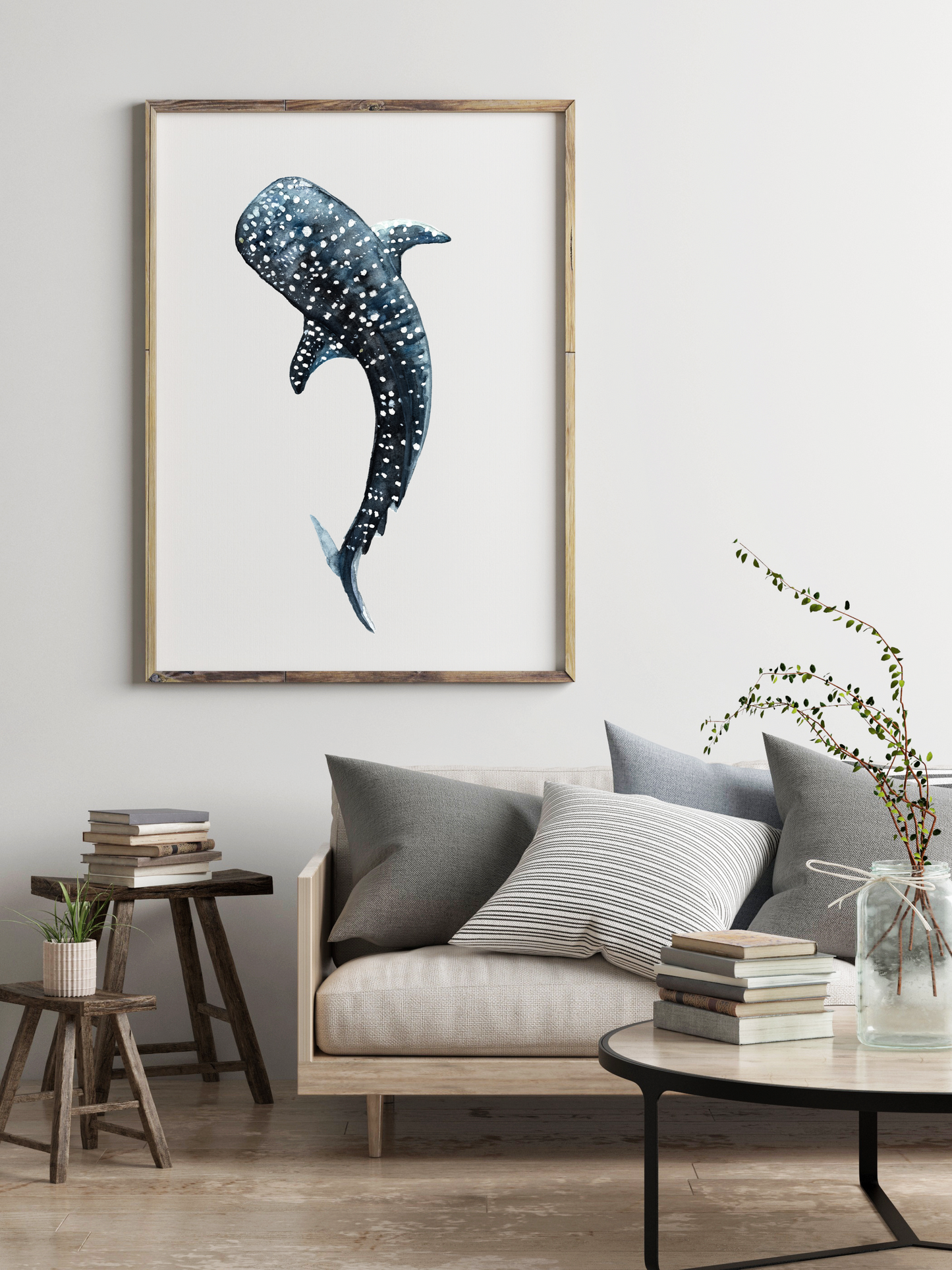 Whale Shark Watercolor Print