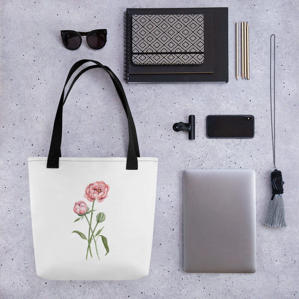 Floral Canvas Tote Bag