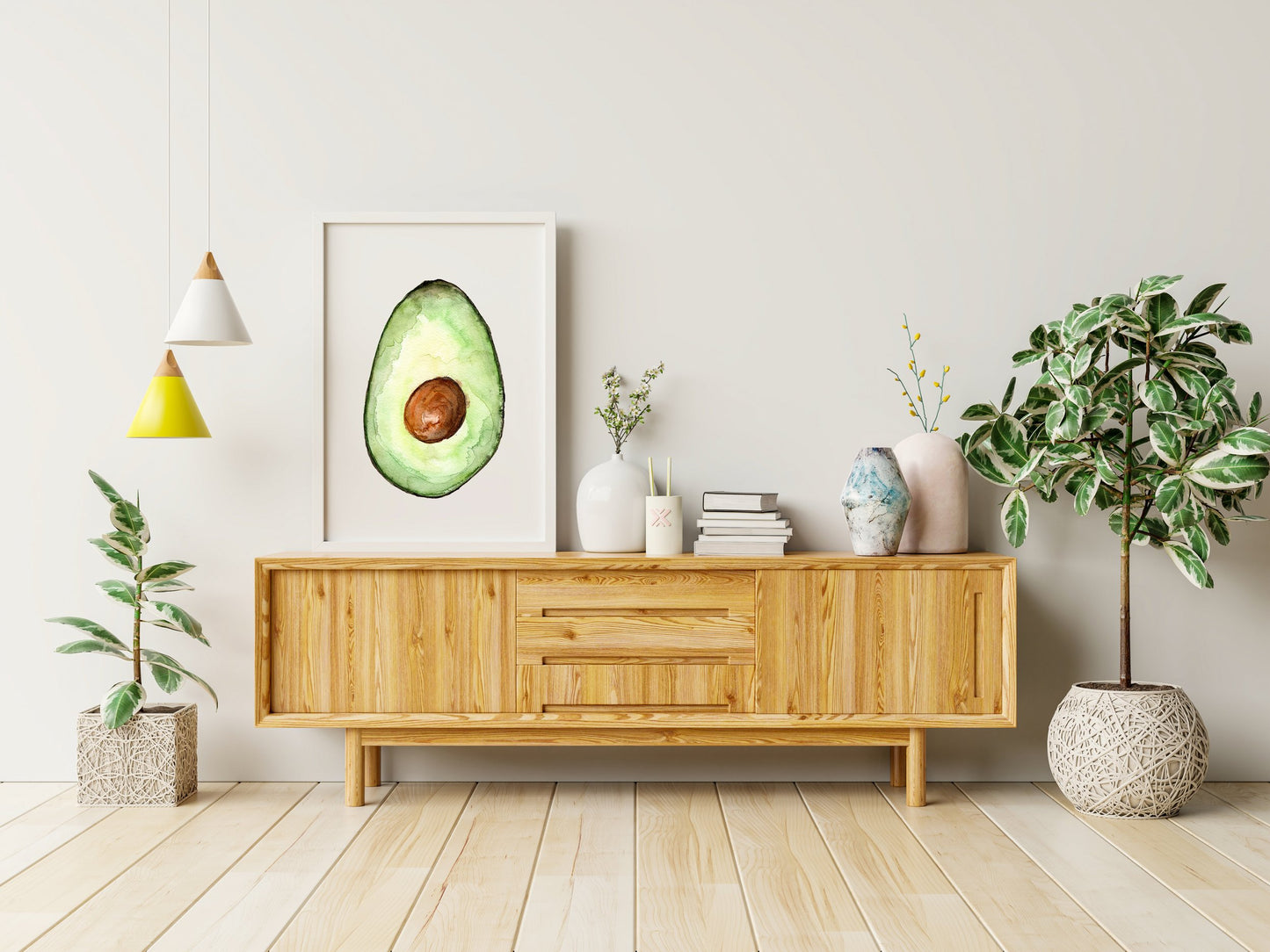 Avocado Watercolor Print