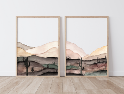 Desert Landscape - Watercolor Prints