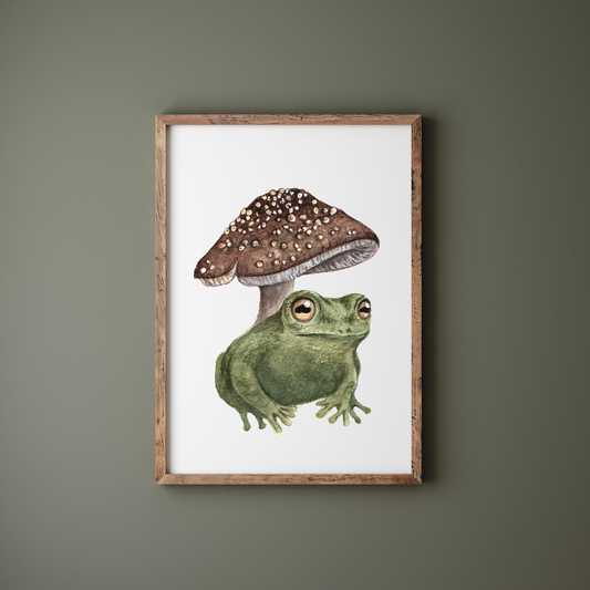 Vintage Frog - Watercolor Art Print