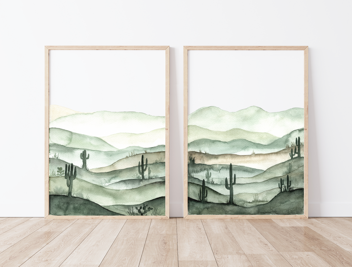 Cactus Desert Landscape - Watercolor Prints