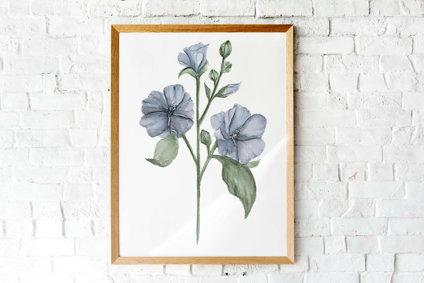 Blue Hibiscus - Watercolor Print