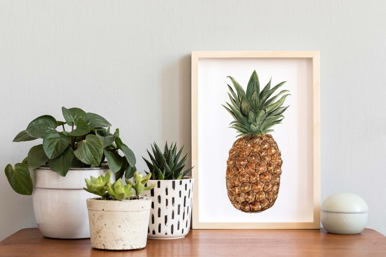 La Piña - Watercolor Print