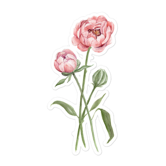 Peony Sticker