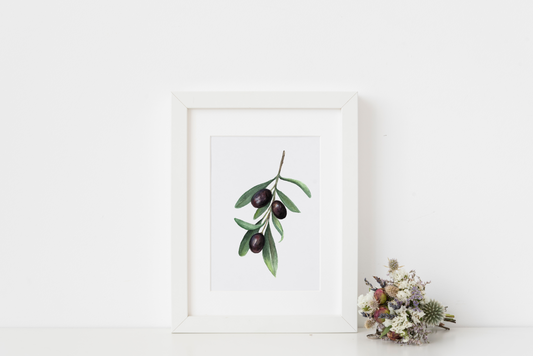 Olive Watercolor Print