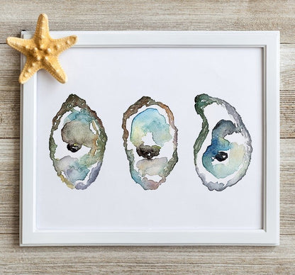 Oysters on Sunday - Watercolor Print