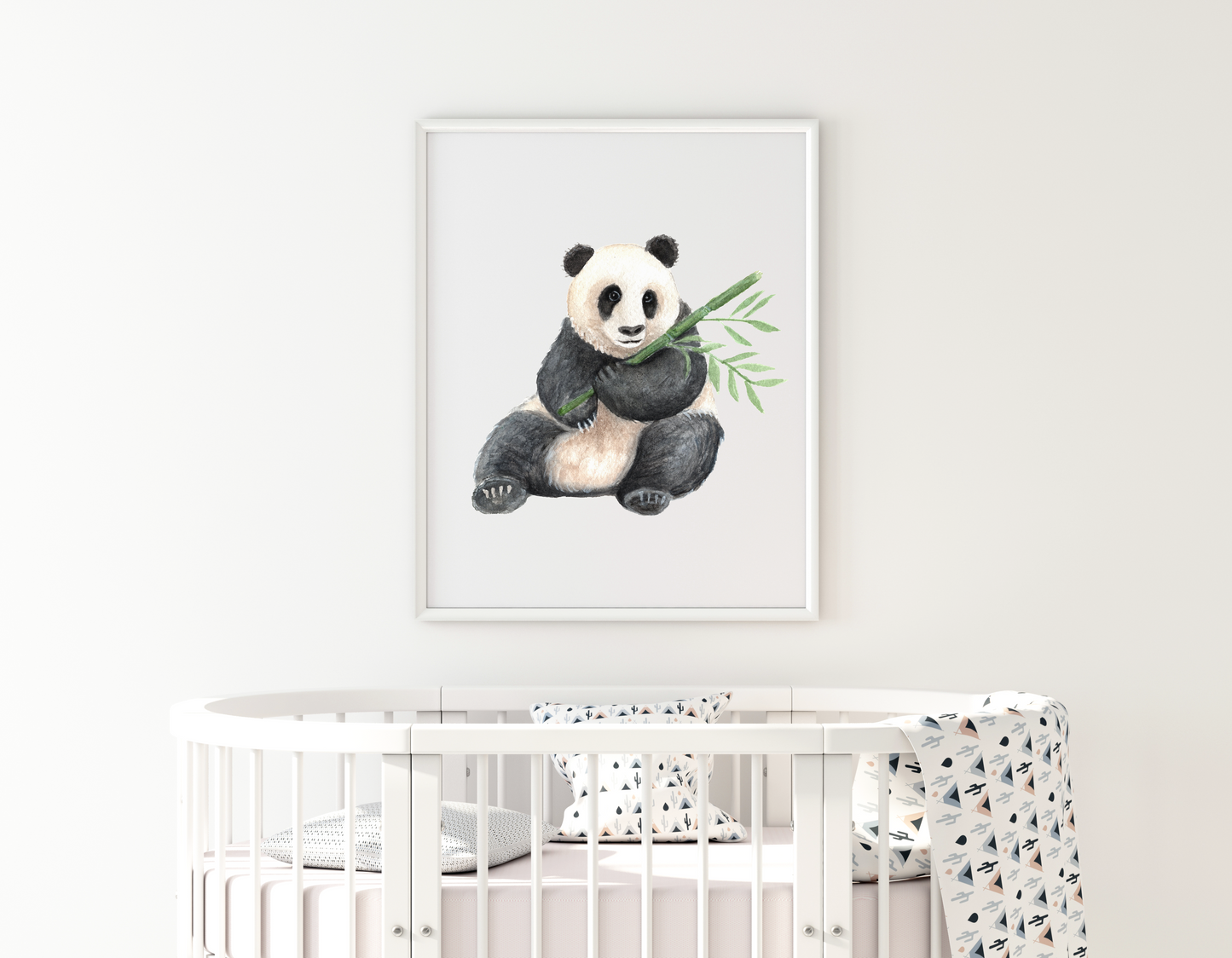 Bamboo Panda - Watercolor Print