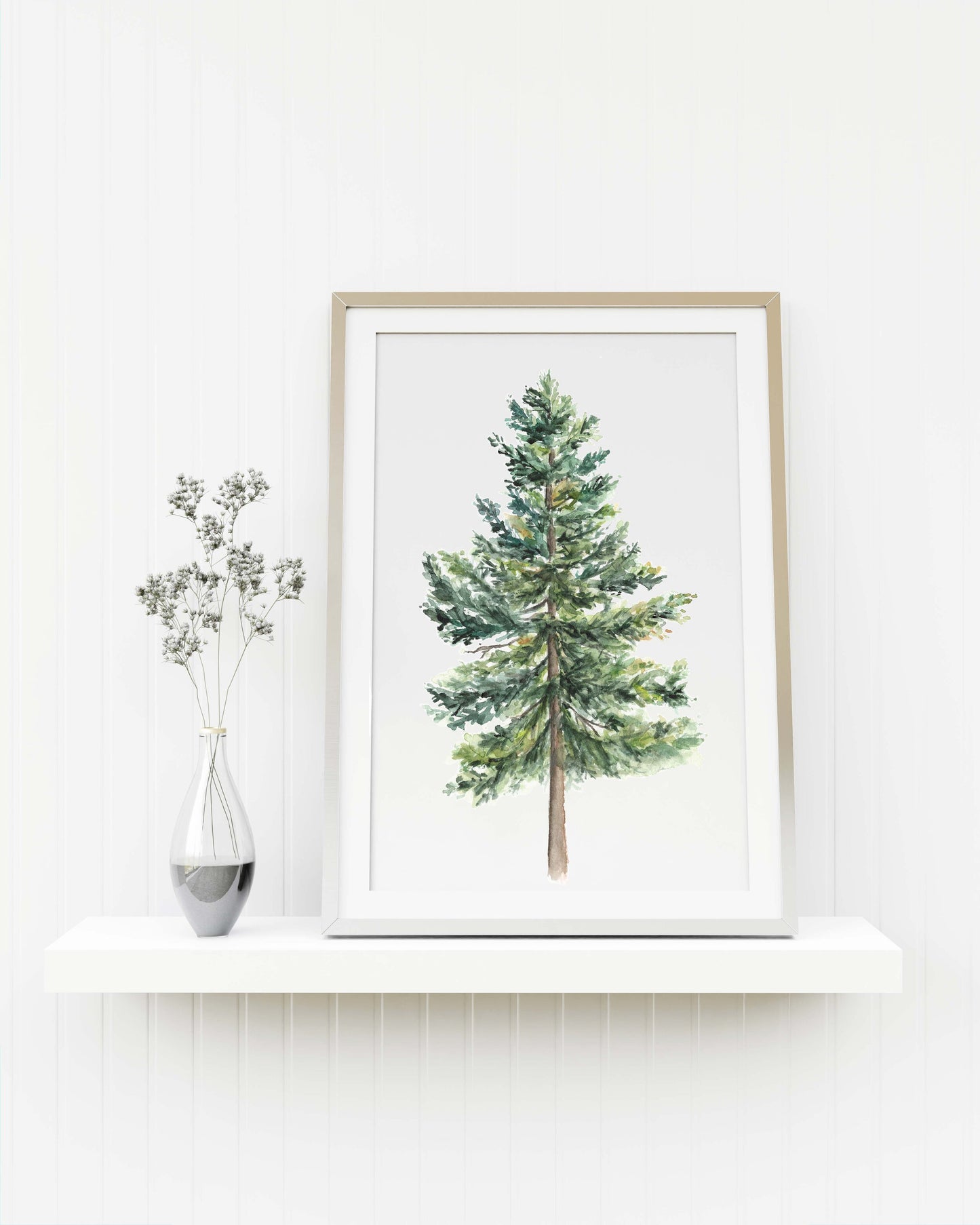 Pine Tree - Watercolor Print
